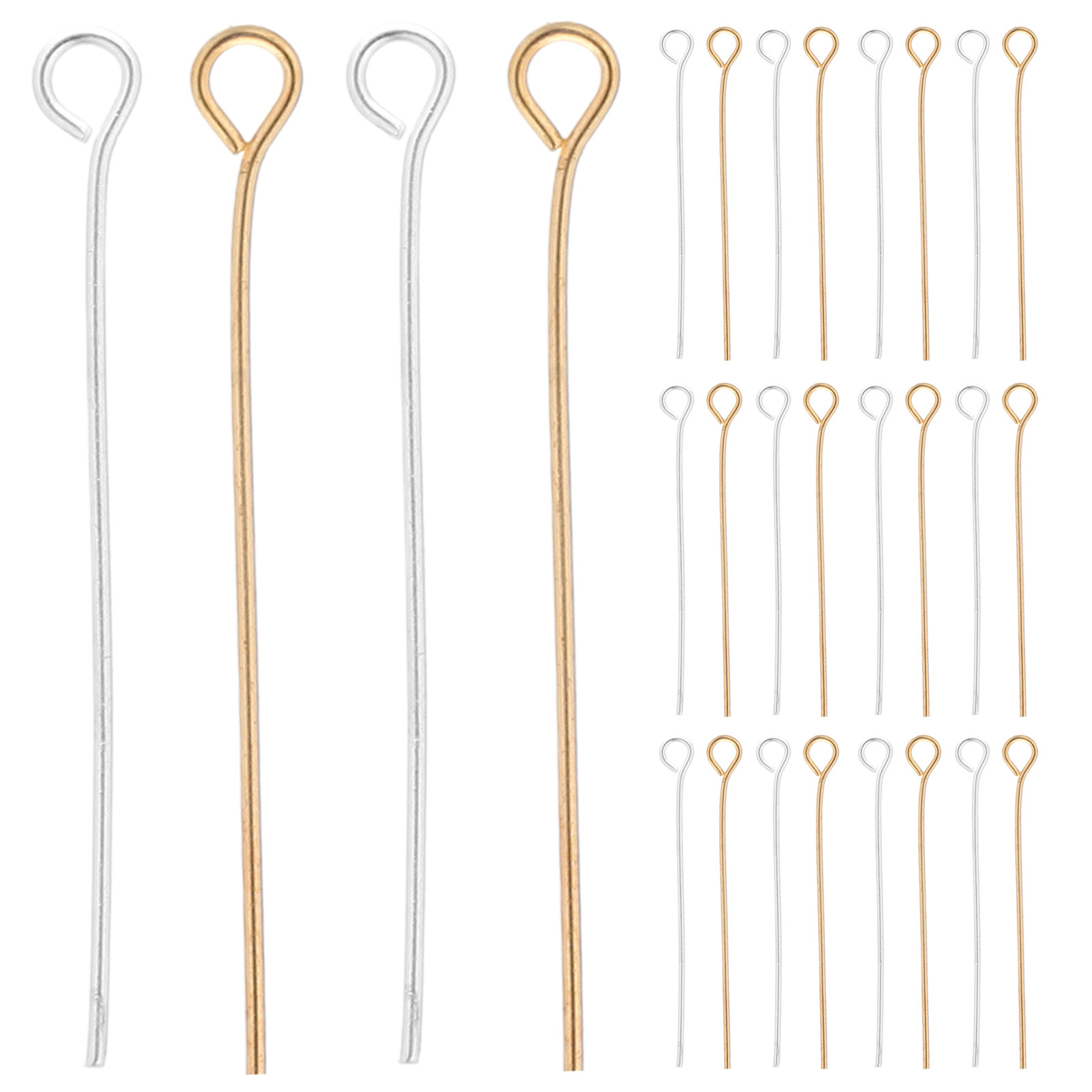 1200 шт. прямых металлических  – обзор и цена Jewelry Making Eye Pins