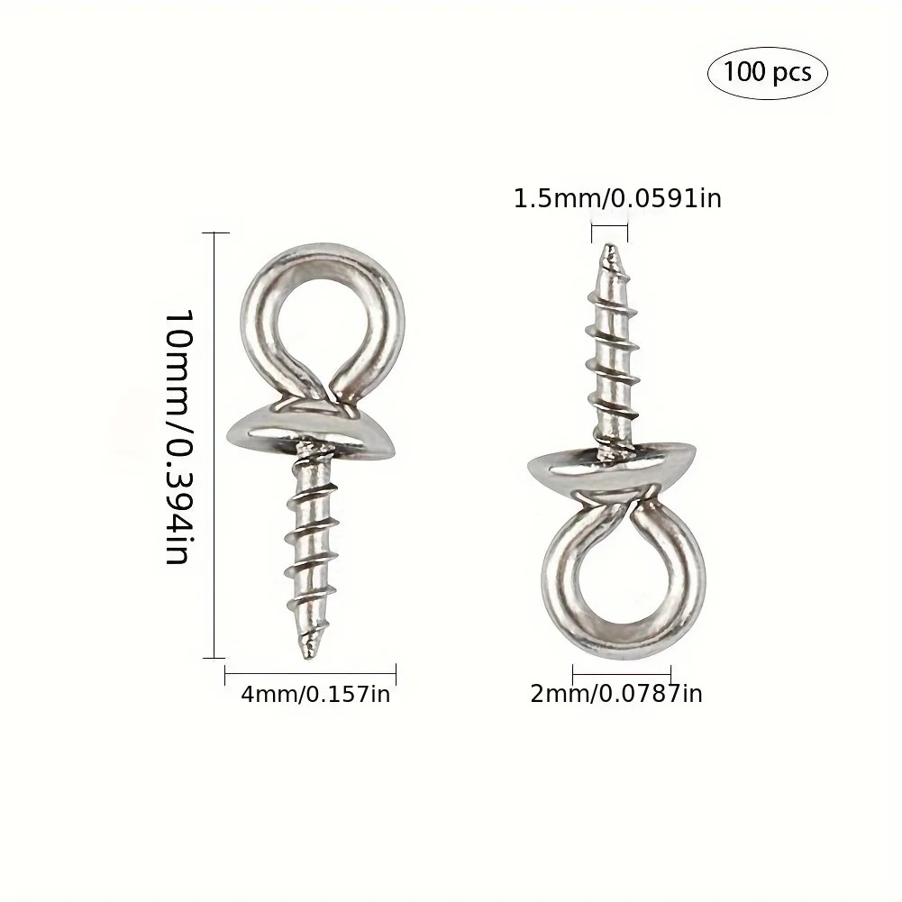 100 шт. 10x4 мм, тональный вин – обзор и цена Jewelry Making Eye Pins