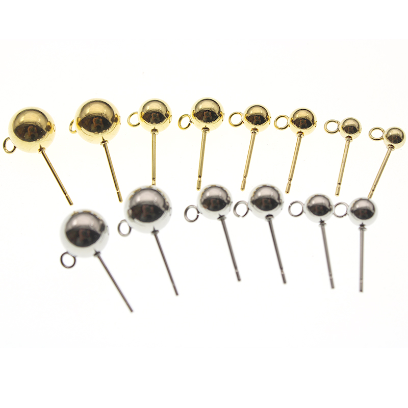 20 шт., круглые серьги-гвоздик – обзор и цена Jewelry Making Metal Supplies
